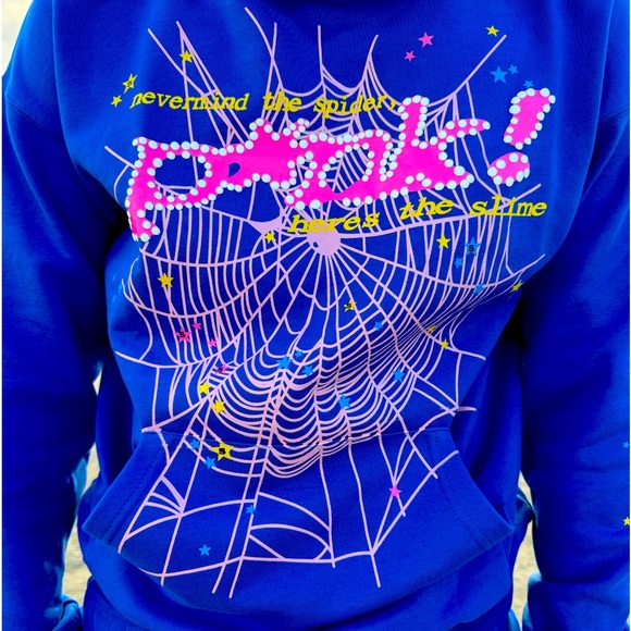Large Pink SP5DER Worldwide Men’s Sweatshirt - Picture 1 of 4